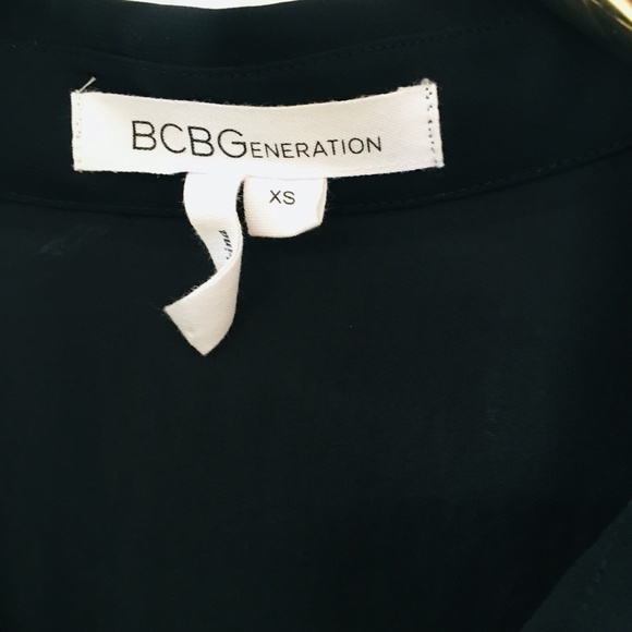 BCBGeneration {XS} Duster / Dress Black Sheer S/S - Picture 2 of 10
